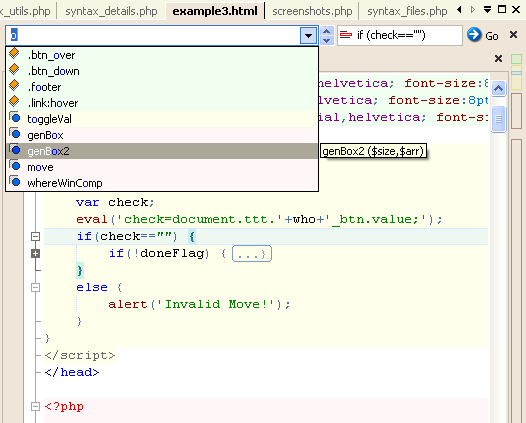 Barra de Navegación y Etiquetas screenshot. Click to see next
