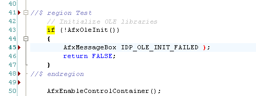 Code Outlining screenshot. Click to see next