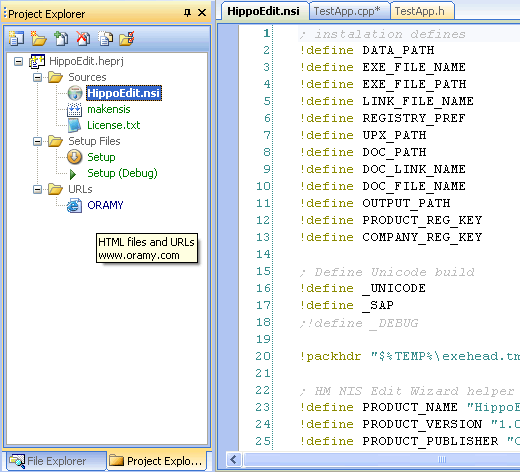 Project Explorer screenshot. Click to see next